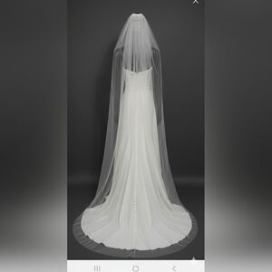 Elegant Sheer 7 Foot Wedding Veil with Comb